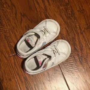 Nike Kids White and Pink Sneakers